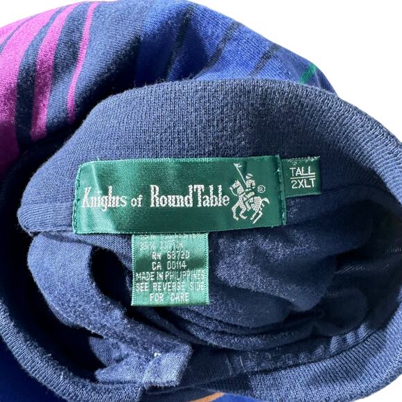 Knights Of The Round Table Striped Short Sleeve Polo - Picture 7 of 7